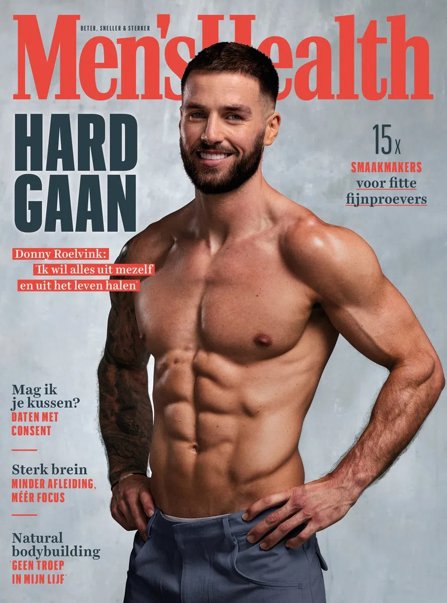 Donny Roelvink op de Men's Health cover in 2023